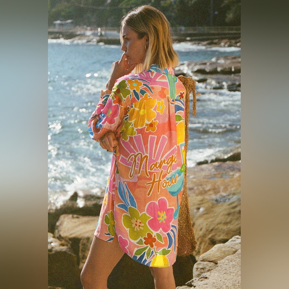 Spell & The Gypsy Margi Hour Shirt Dress Size Small - Picture 2 of 7